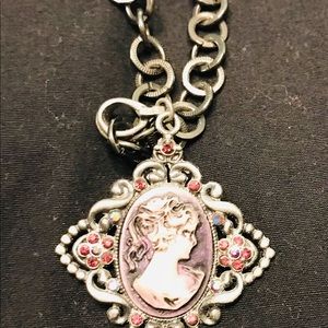 Purple Camio necklace. Worn once.